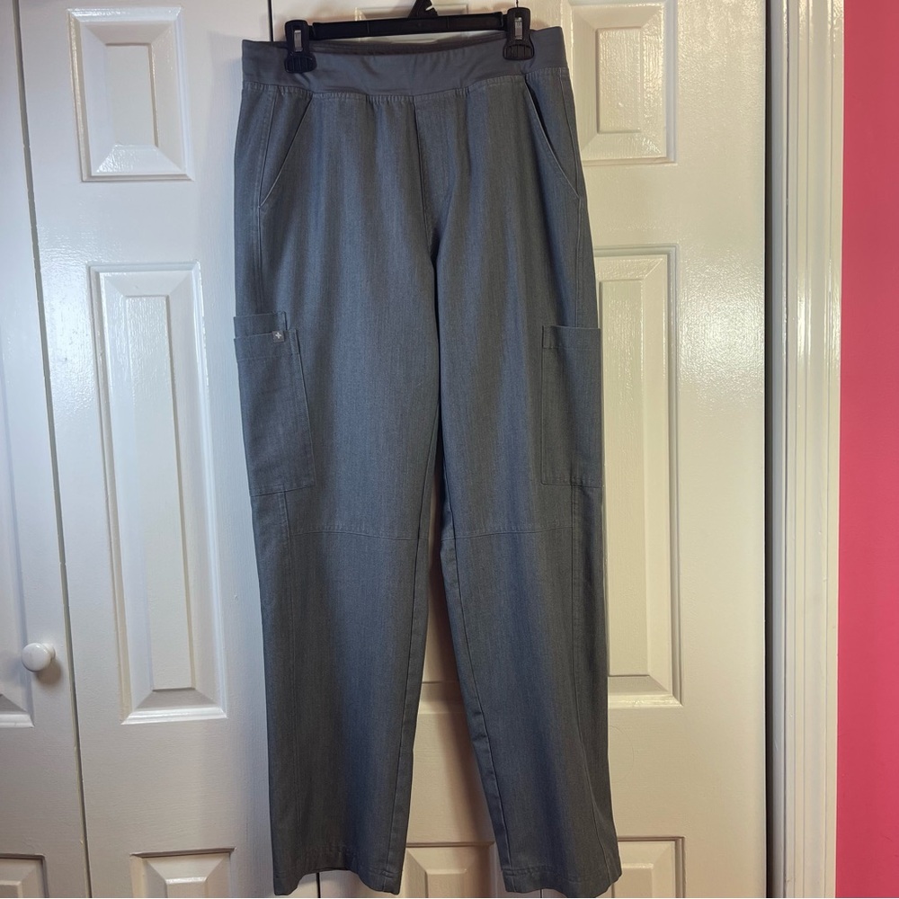 FIGS Technical Scrub Pants Mens‎ Medium Gray Cargo T2001 O16
